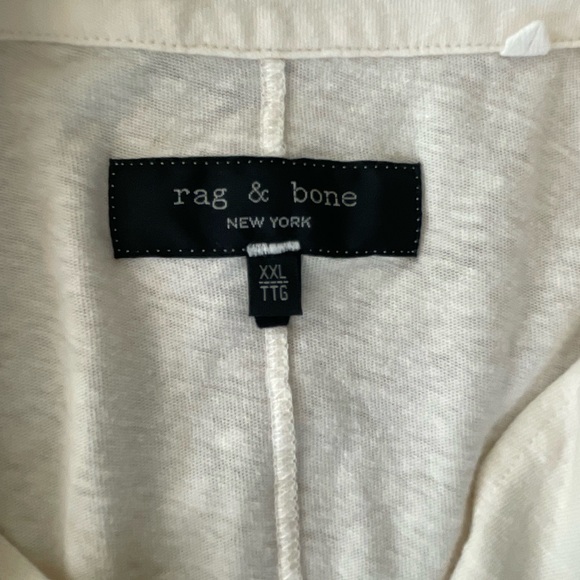 Rag & Bone men’s cream linen cotton blend button up - size XXL - Picture 2 of 7